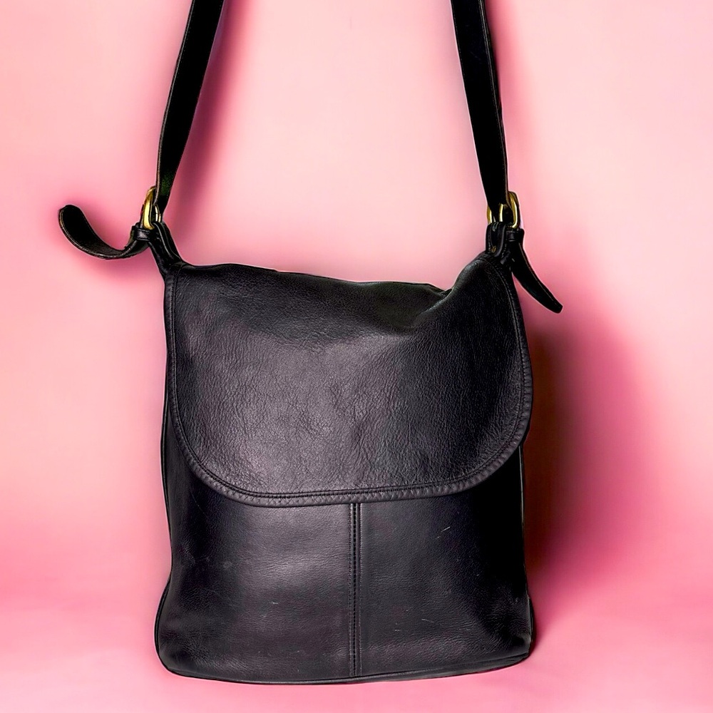 Coach Vintage Whitney Flap Bag with two outside slip pockets 12”x11”x5”